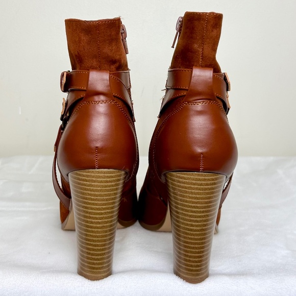 JUSTFAB Rust Orange Suede Lissa Harness Bootie Size 9.5 US/UK 7.5/EU  40.5 - Picture 4 of 9